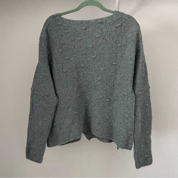 Lilith Light Blue Melange Knit Quirky Cozy 85% Merino Sweater - Picture 9 of 11